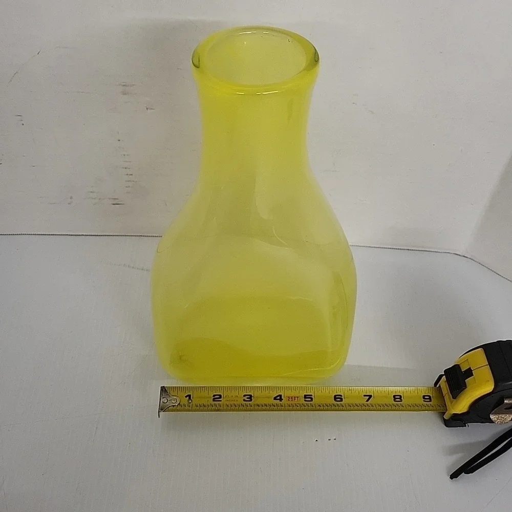Blenko Art Glass Large 11.5 Yellow Vase